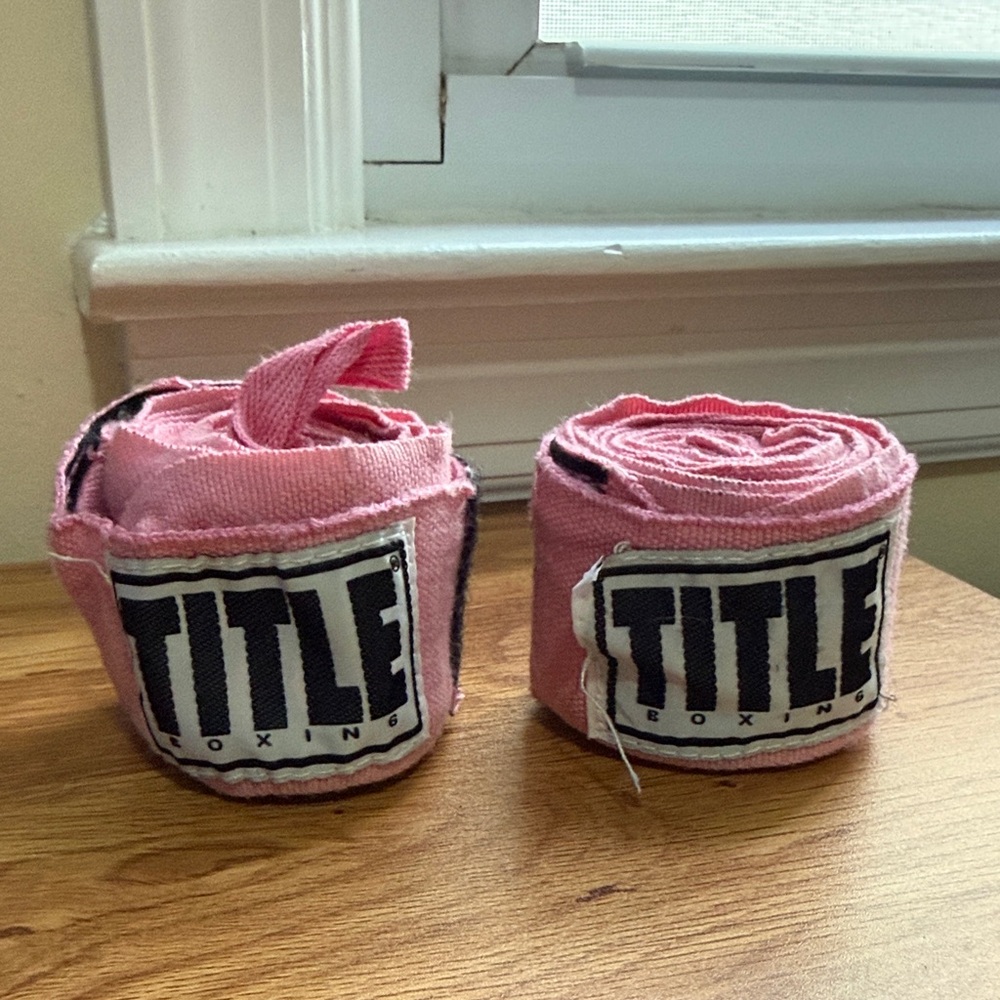 TITLE Boxing Pink Hand Wraps